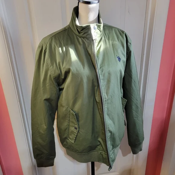 NWT Brand New U.S. Polo Assn. Dark Forest Green Jacket, Med. Unisex - Picture 2 of 15